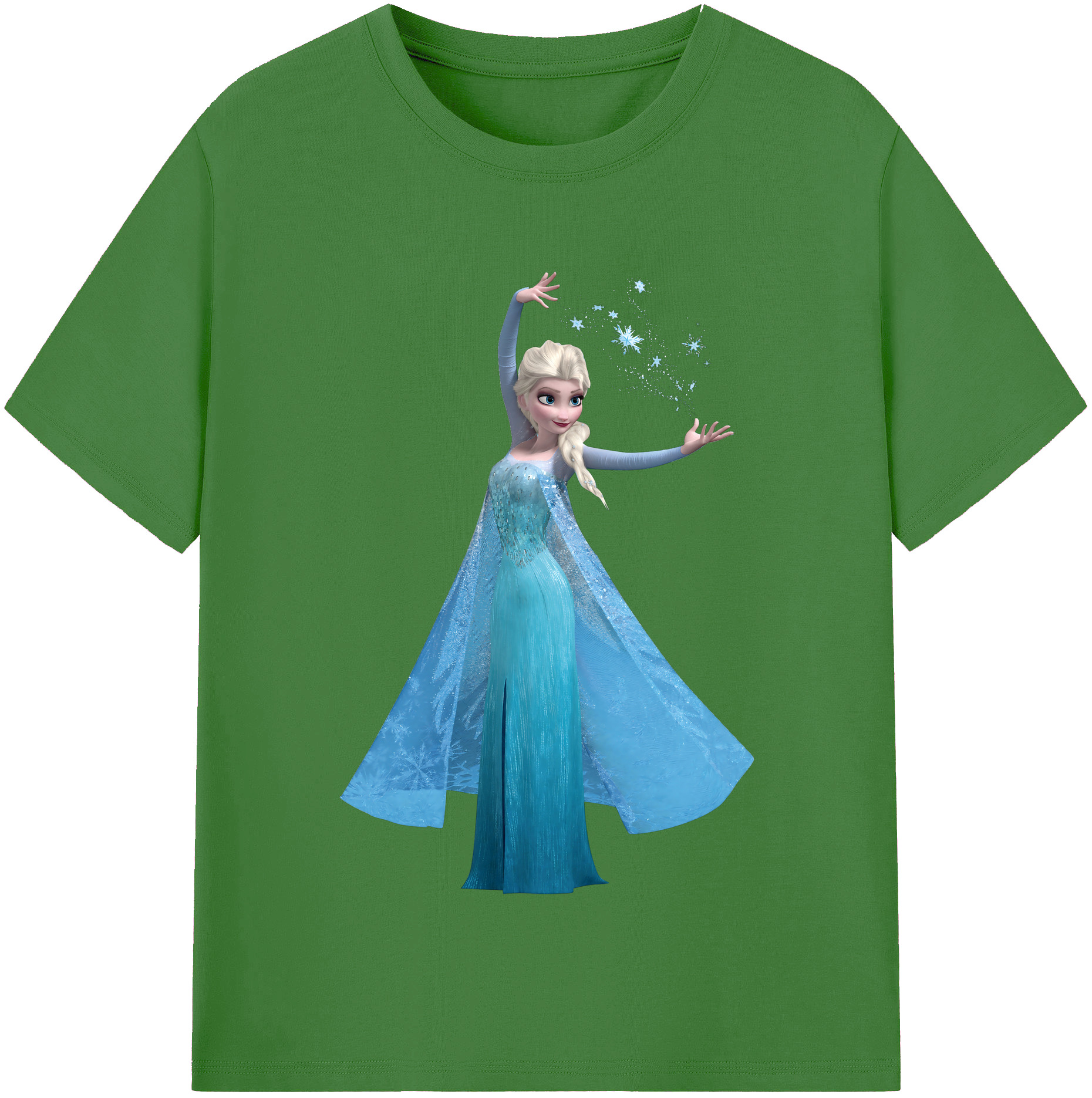 （画像用） アナと雪の女王 アンナ エルサ Frozen Anna Elsa レディースカジュアルプリントTシャツ（綿100％）